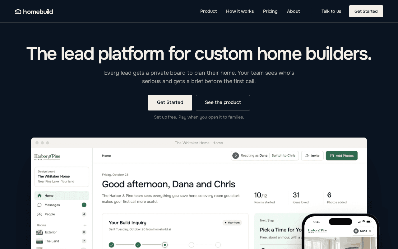 Screenshot of homebuild.ai