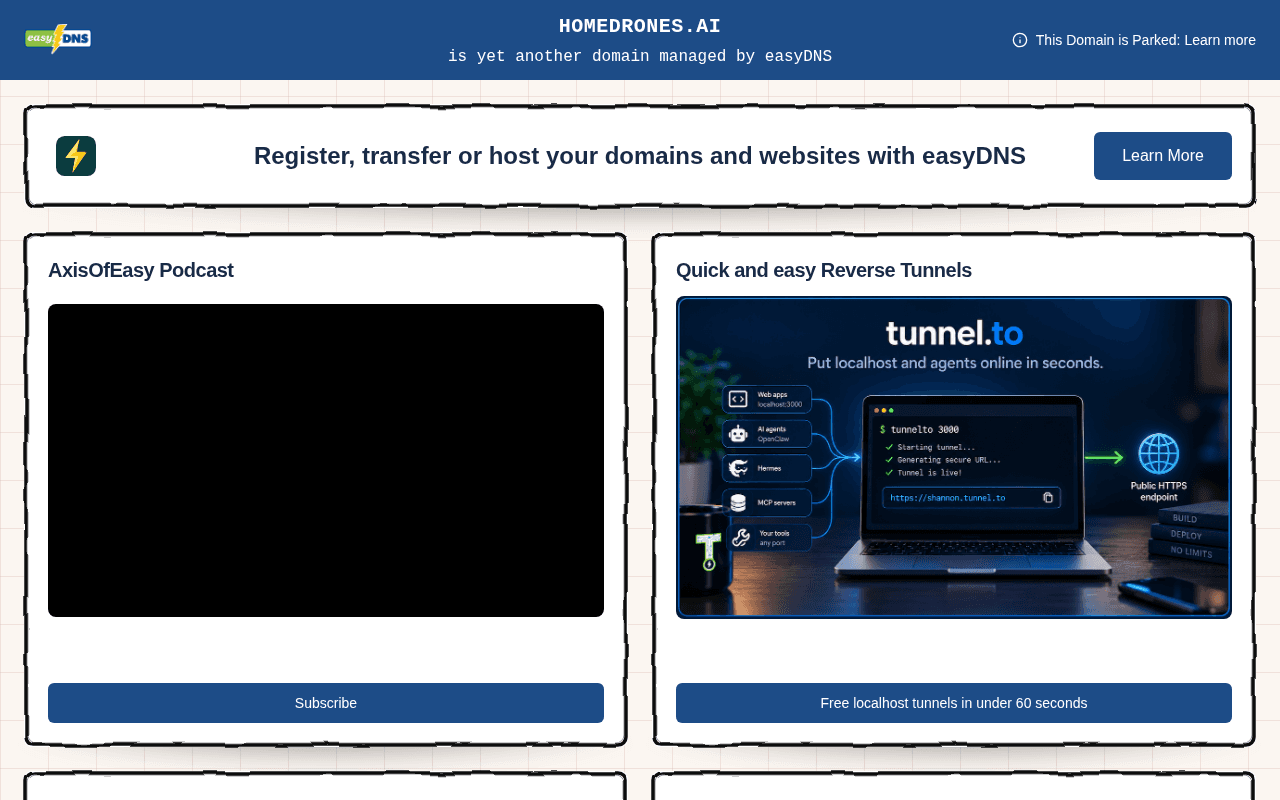 Screenshot of homedrones.ai