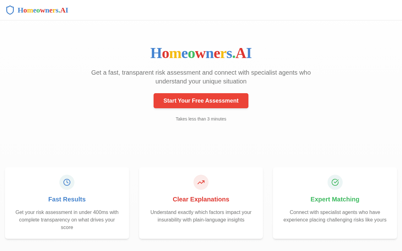 Screenshot of homeowners.ai