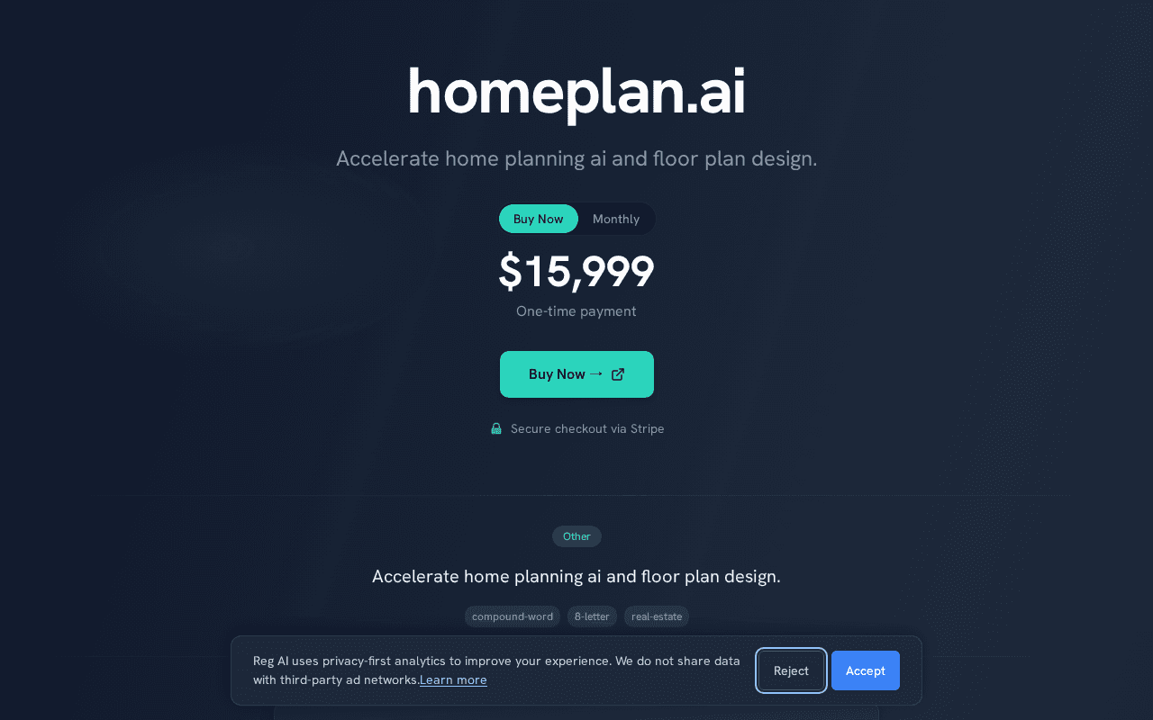 Screenshot of homeplan.ai