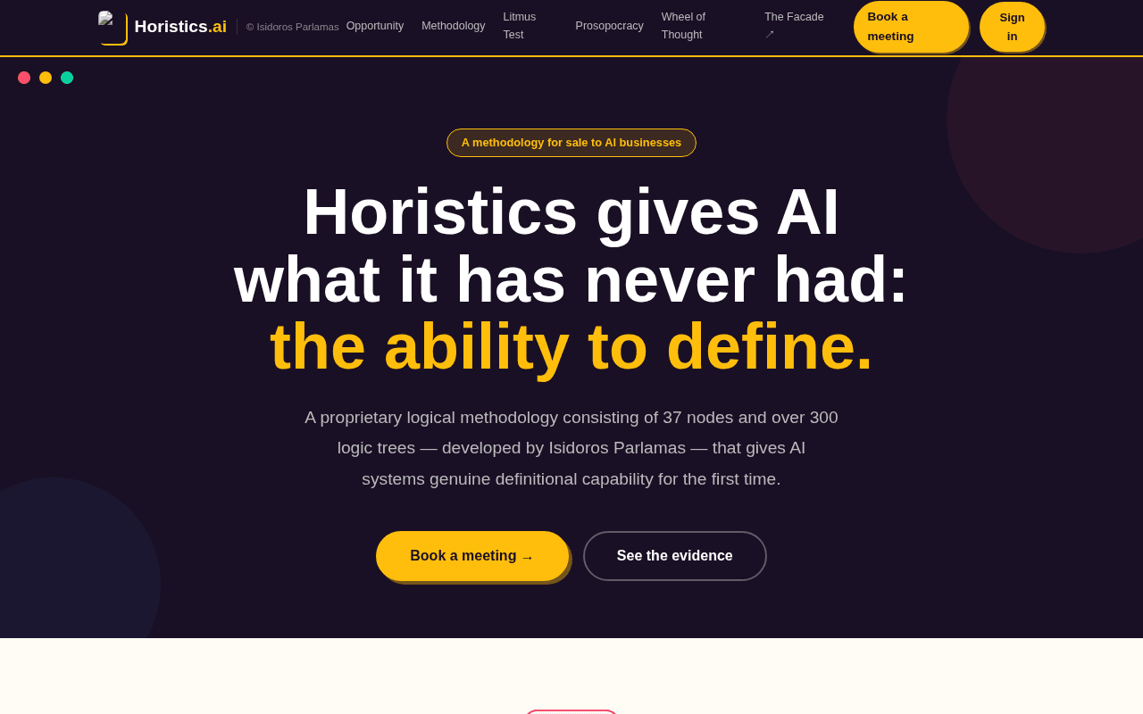 Screenshot of horistics.ai
