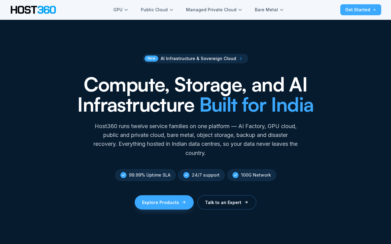 Screenshot of host360.ai