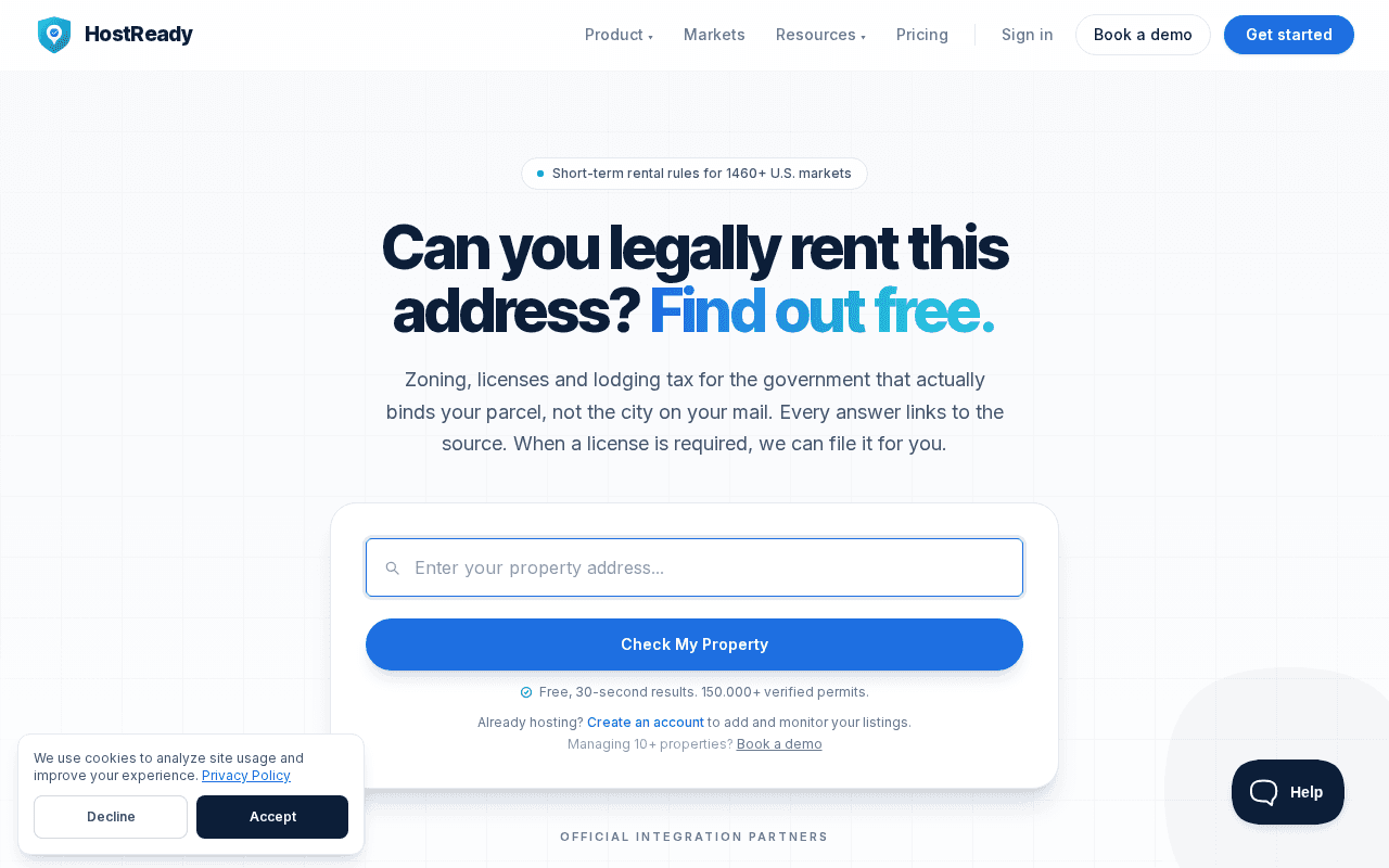 Screenshot of hostready.ai