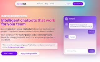Screenshot of hoverbot.ai