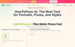 Screenshot of howtopose.ai