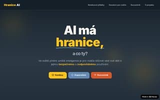 Screenshot of hranice.ai