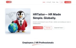 Screenshot of hrtailor.ai