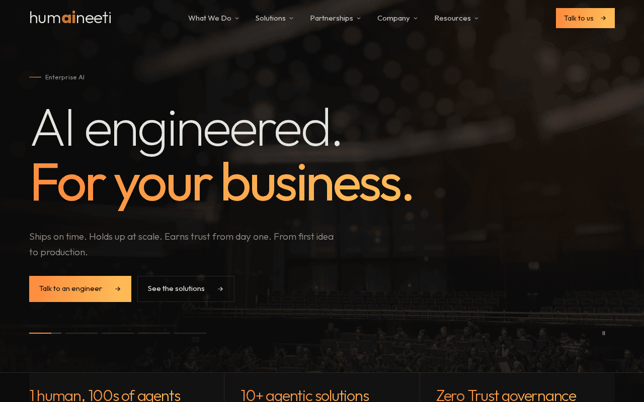 Screenshot of humaineeti.ai