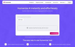 Screenshot of humaniser.ai