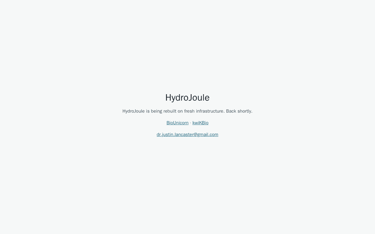Screenshot of hydrojoule.ai