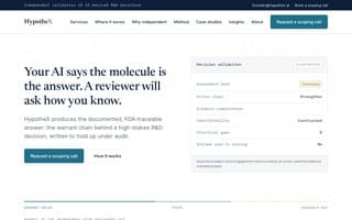 Screenshot of hypothex.ai