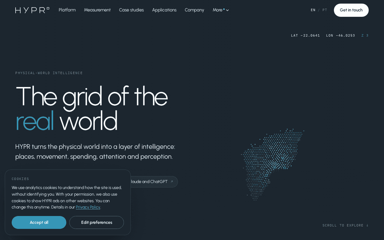 Screenshot of hyprgrid.ai