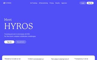 Screenshot of hyros.ai