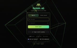 Screenshot of hyzen.ai