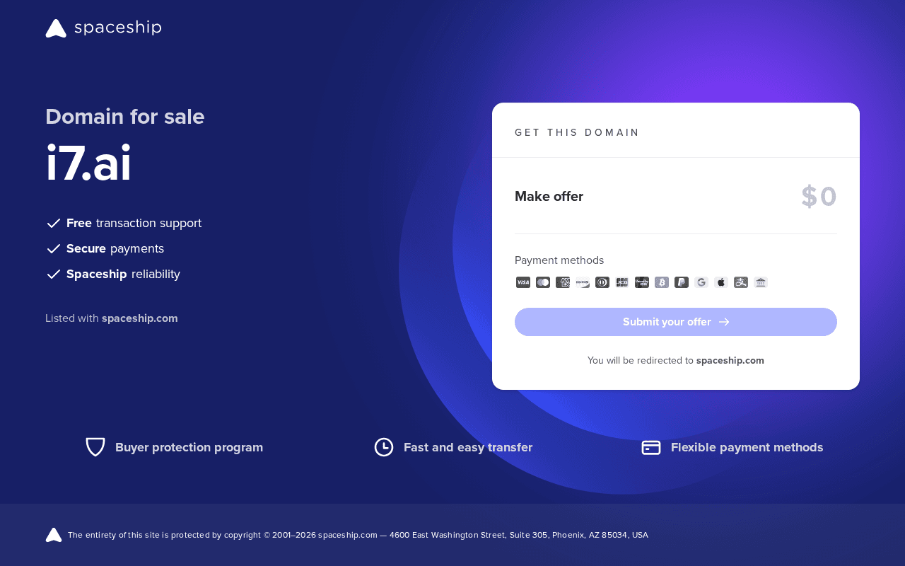 Screenshot of i7.ai