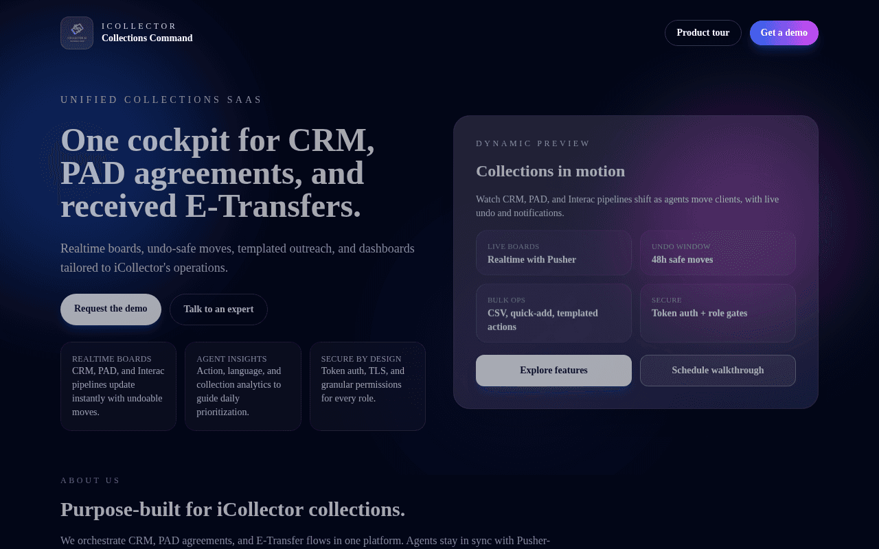 Screenshot of icollector.ai