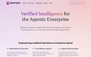 Screenshot of identient.ai