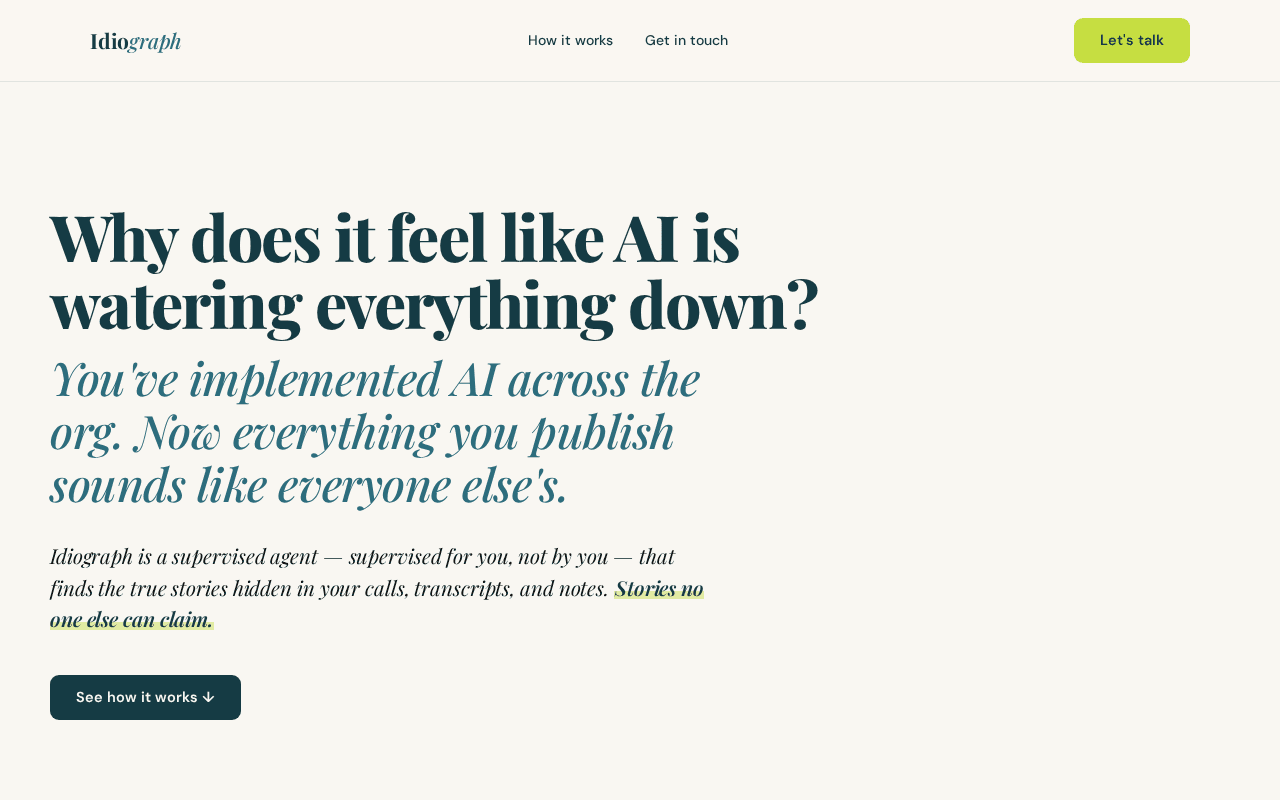 Screenshot of idiograph.ai