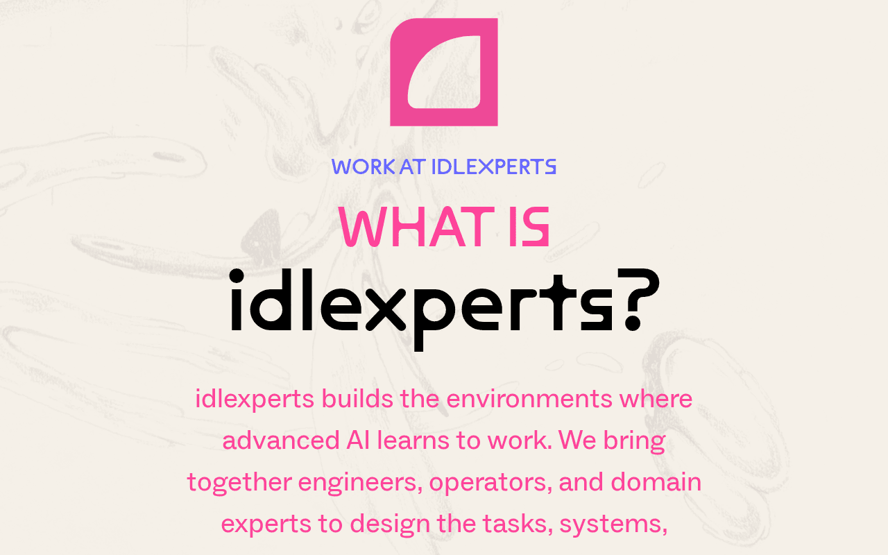Screenshot of idlexperts.ai