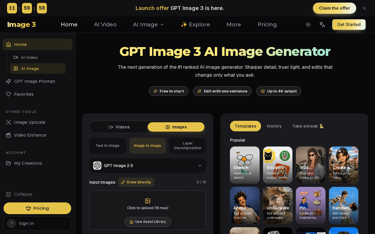 Screenshot of image-3.ai