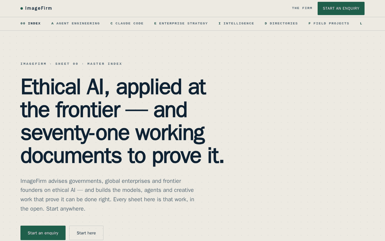 Screenshot of imagefirm.ai