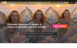 Screenshot of imagineme.ai