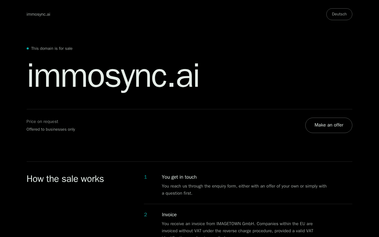 Screenshot of immosync.ai