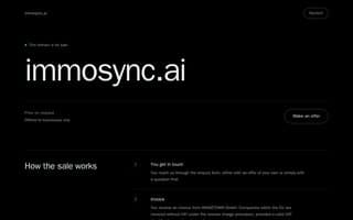 Screenshot of immosync.ai