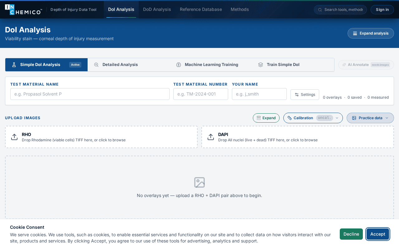 Screenshot of inchemico.ai