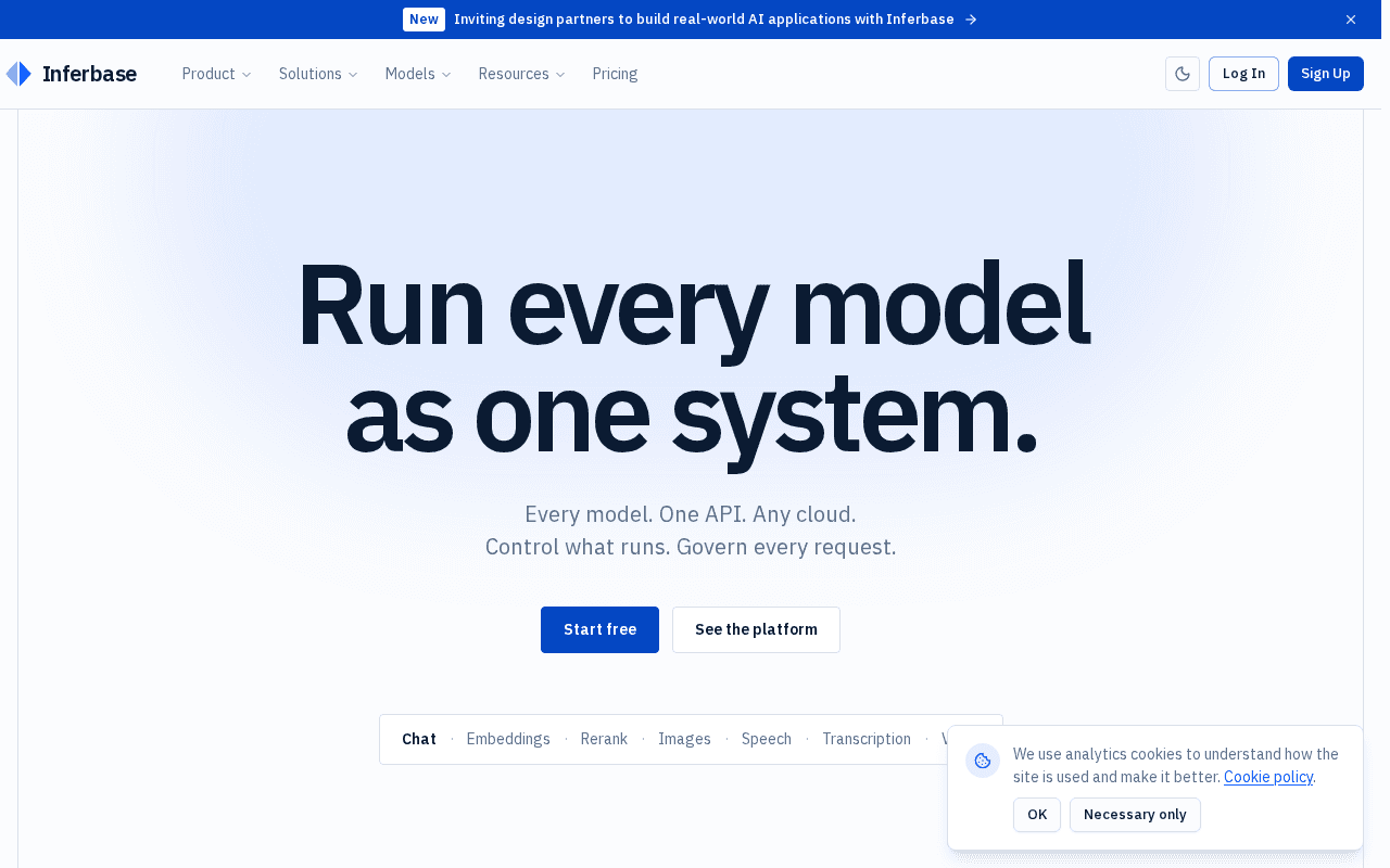 Screenshot of inferbase.ai