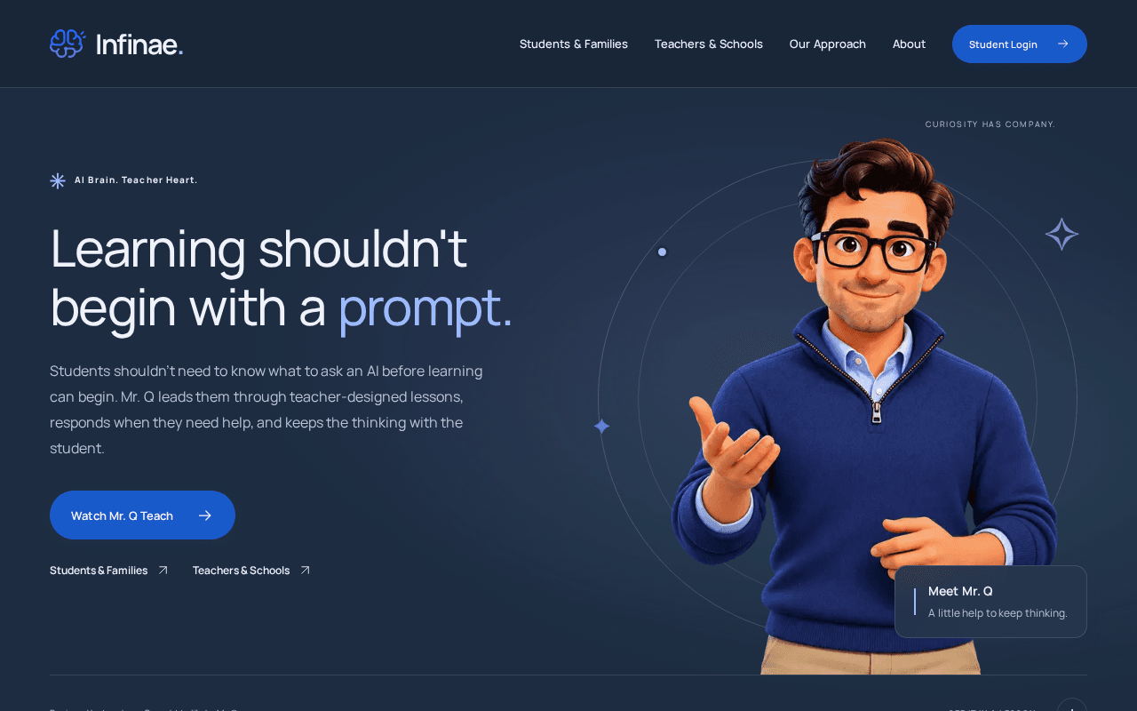 Screenshot of infinae.ai