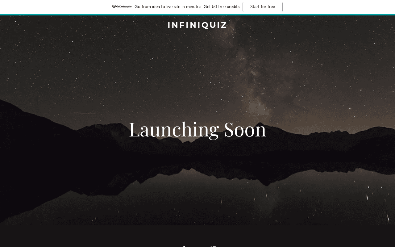 Screenshot of infiniquiz.ai