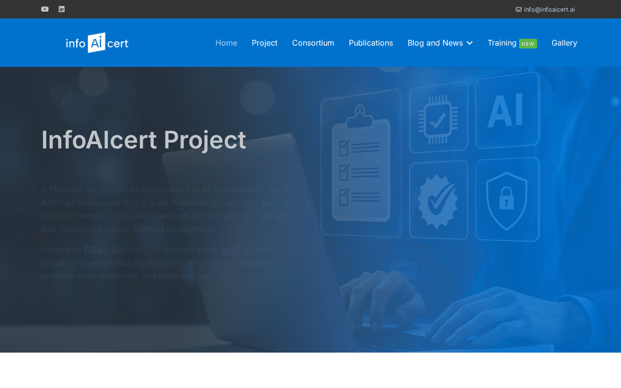 Screenshot of infoaicert.ai
