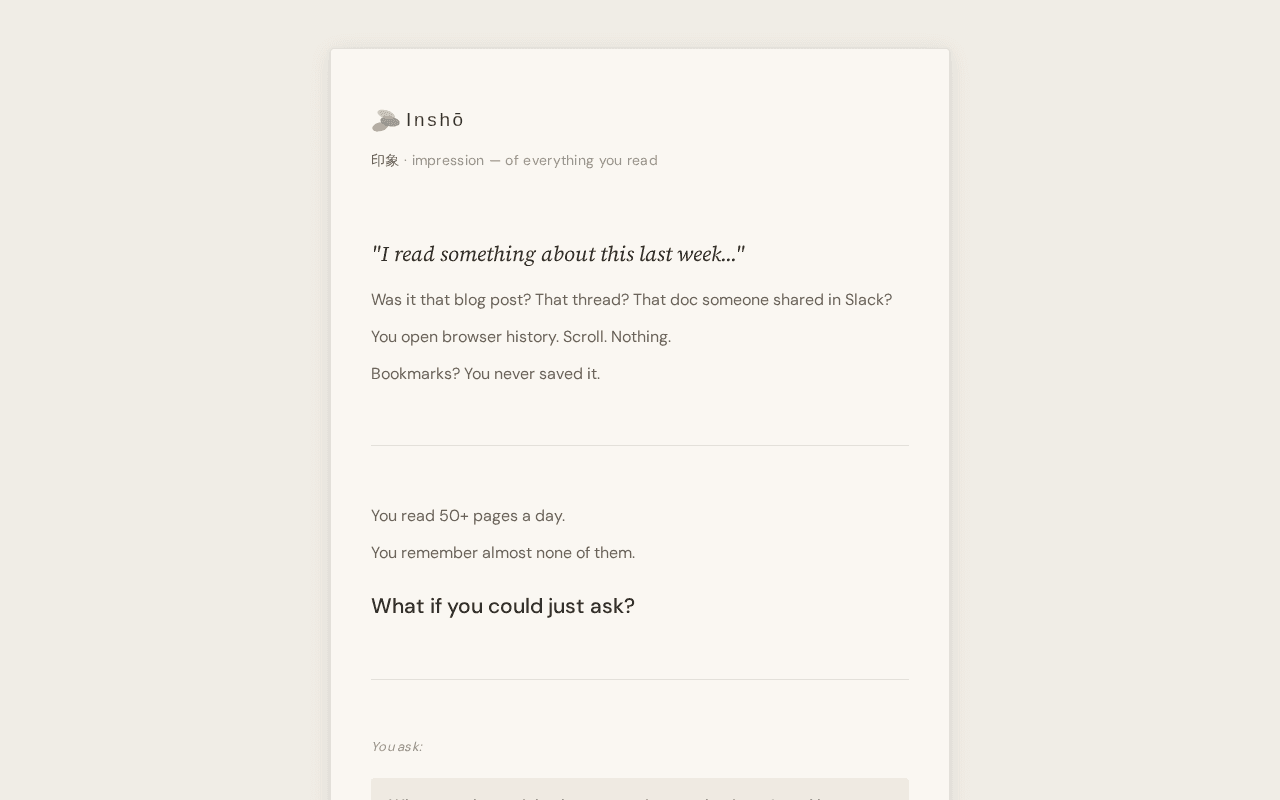 Screenshot of insho.ai