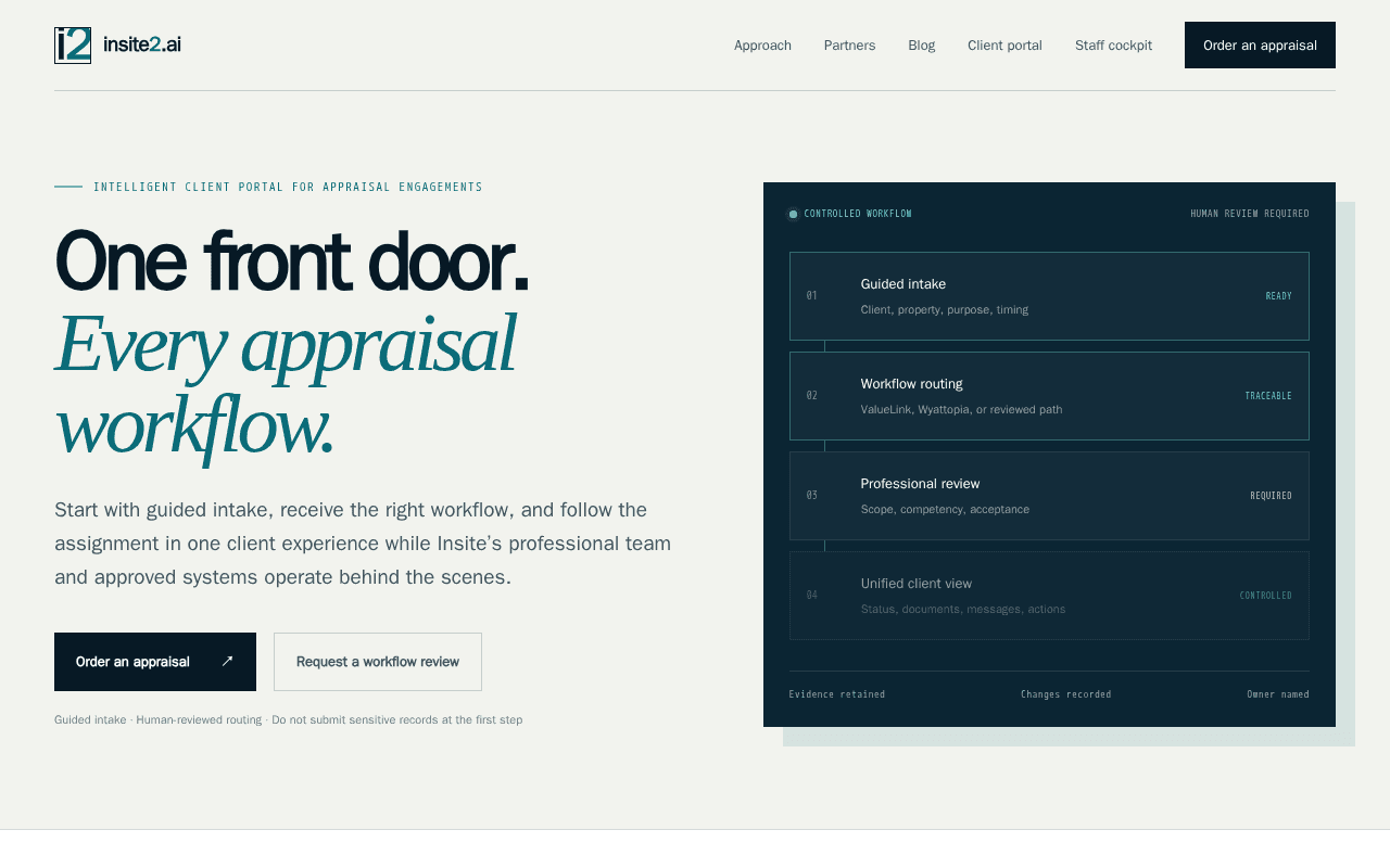 Screenshot of insite2.ai