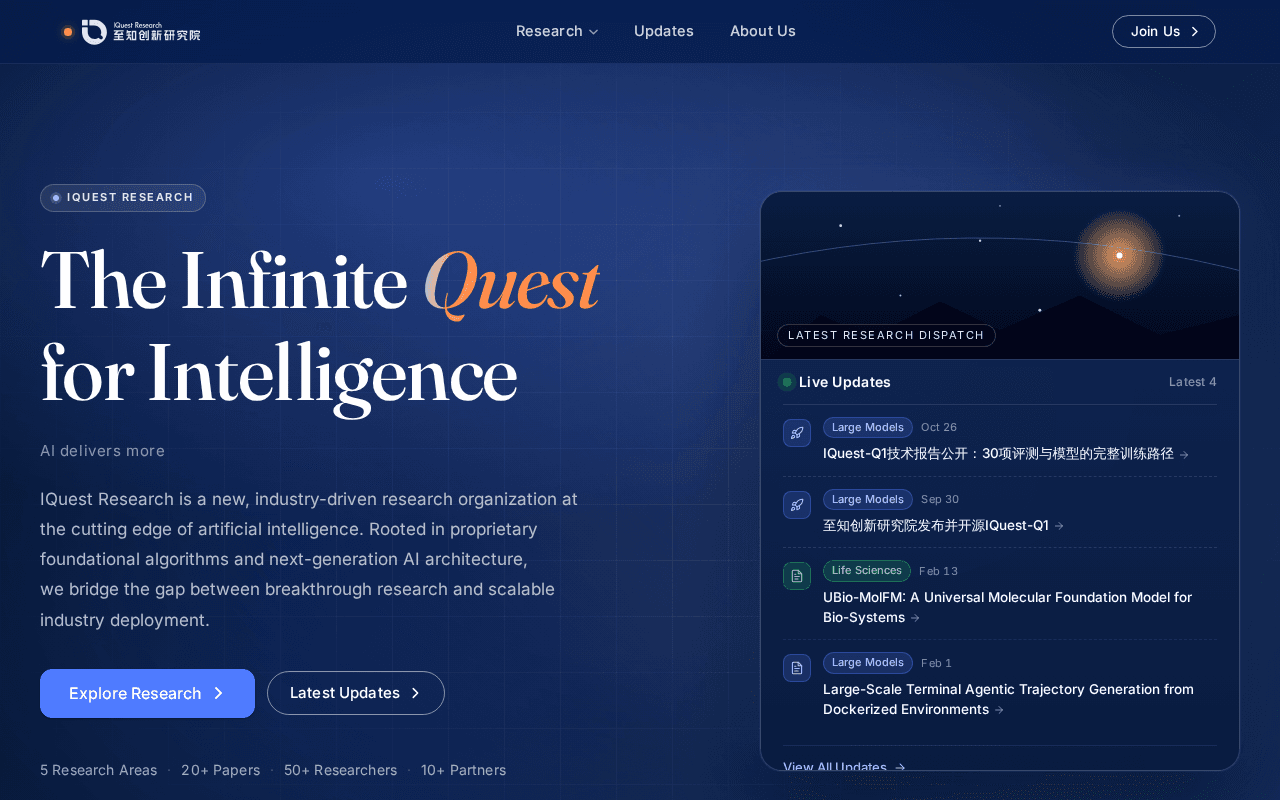 Screenshot of iquest.ai
