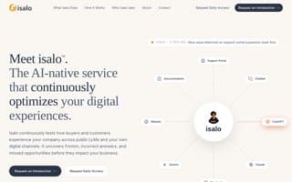 Screenshot of isalo.ai