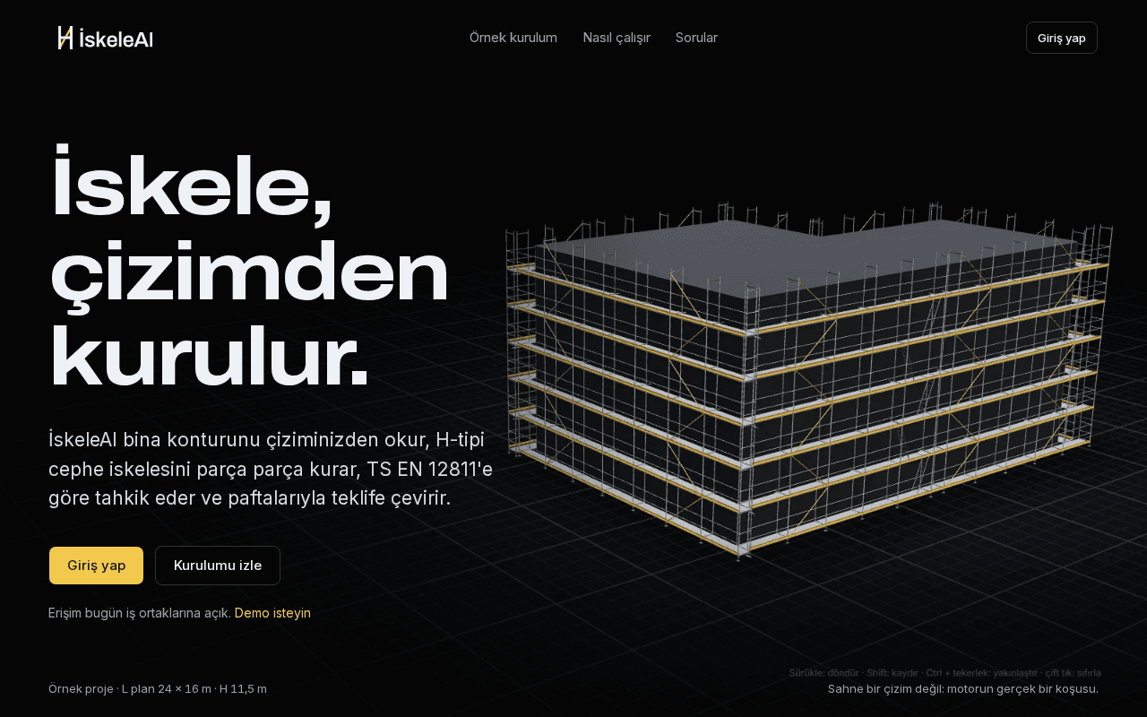 Screenshot of iskeleai.ai