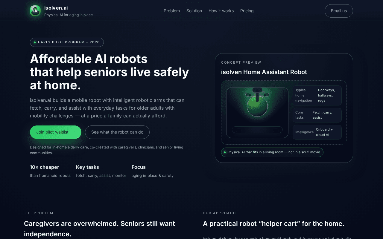 Screenshot of isolven.ai