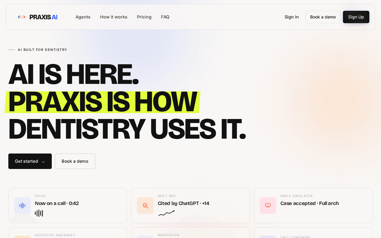 Screenshot of itspraxis.ai