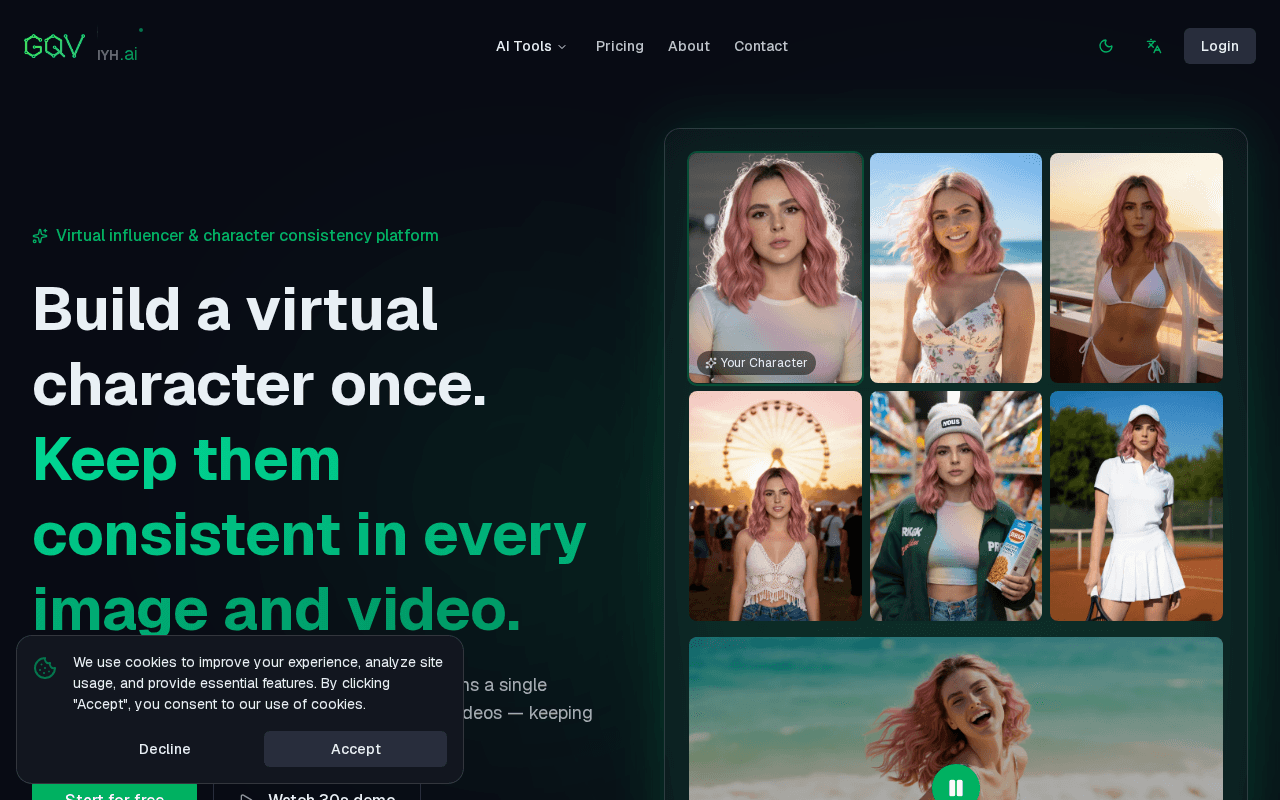 Screenshot of iyh.ai