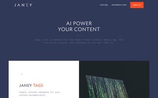 Screenshot of janey.ai