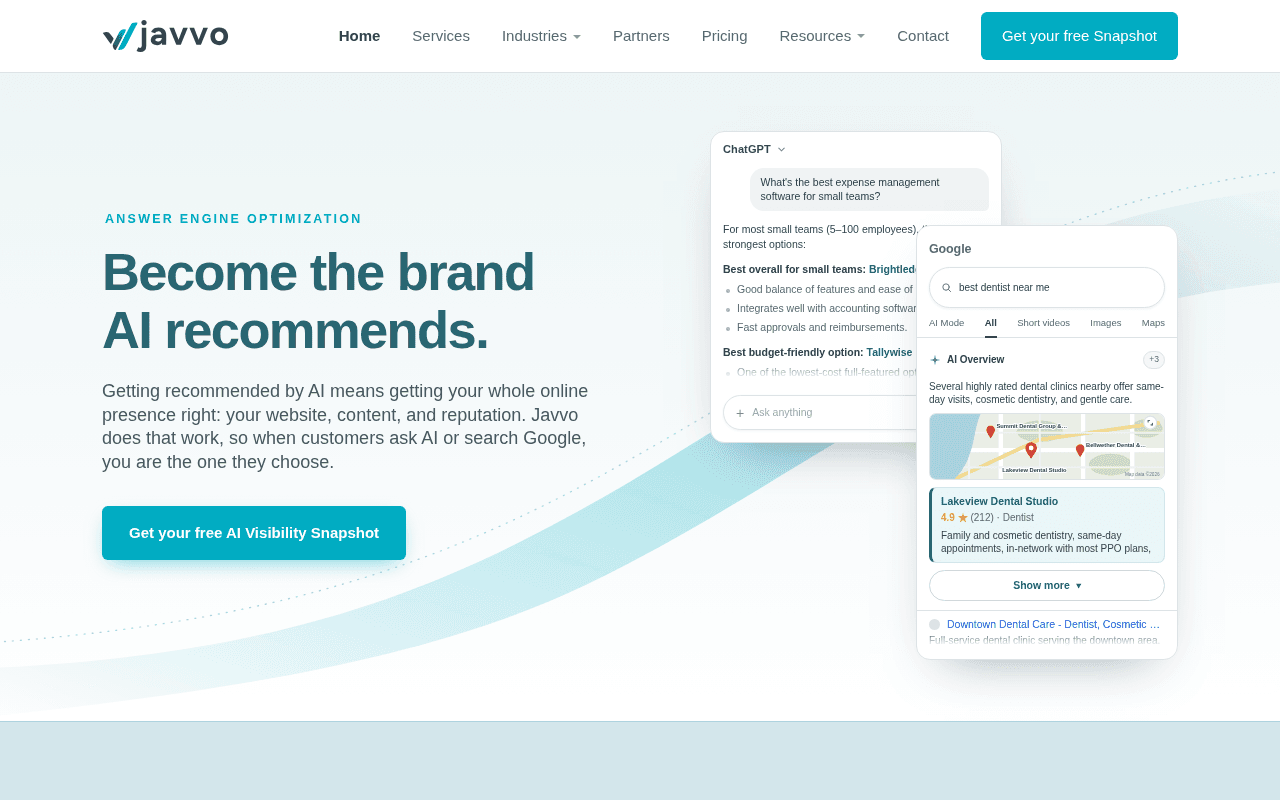 Screenshot of javvo.ai