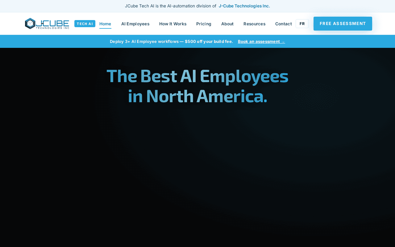 Screenshot of jcubetech.ai