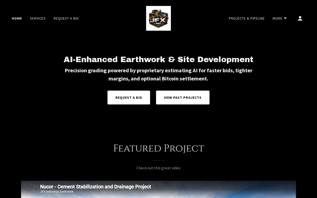 Screenshot of jfxinc.ai