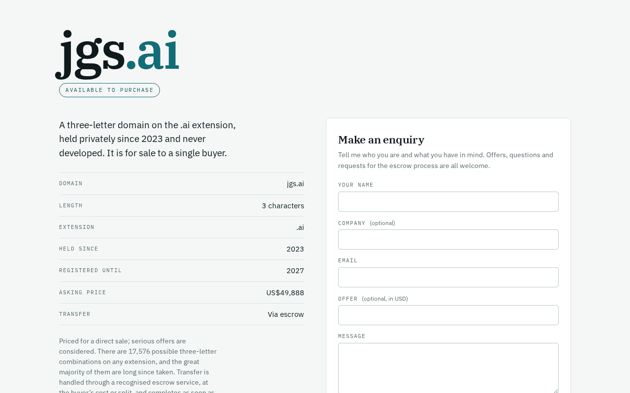 Screenshot of jgs.ai