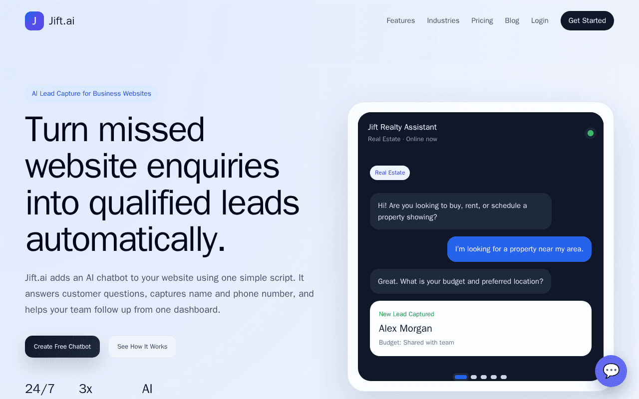 Screenshot of jift.ai