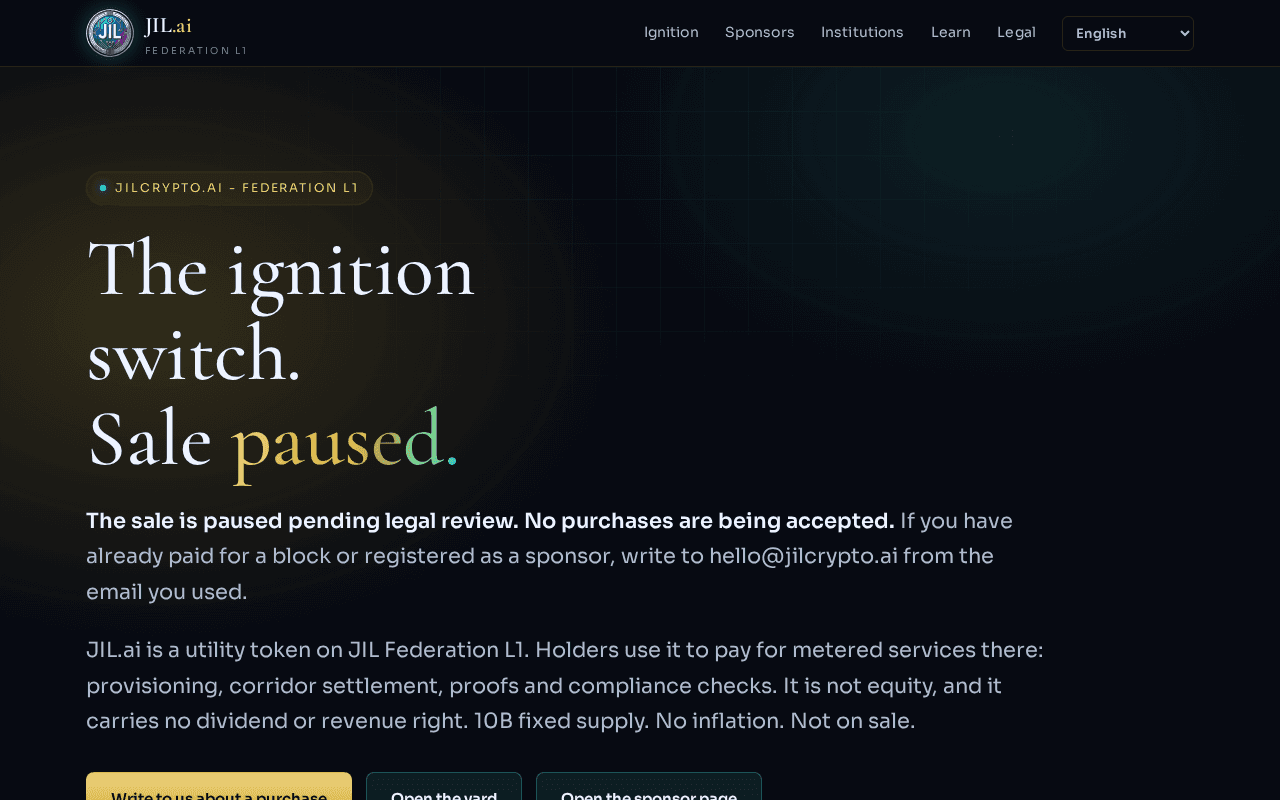 Screenshot of jilcrypto.ai