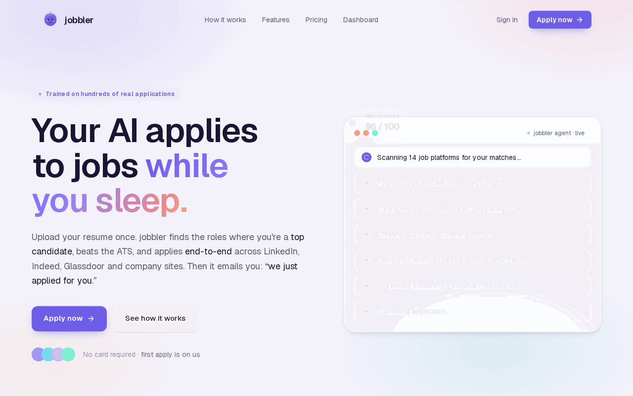 Screenshot of jobbler.ai