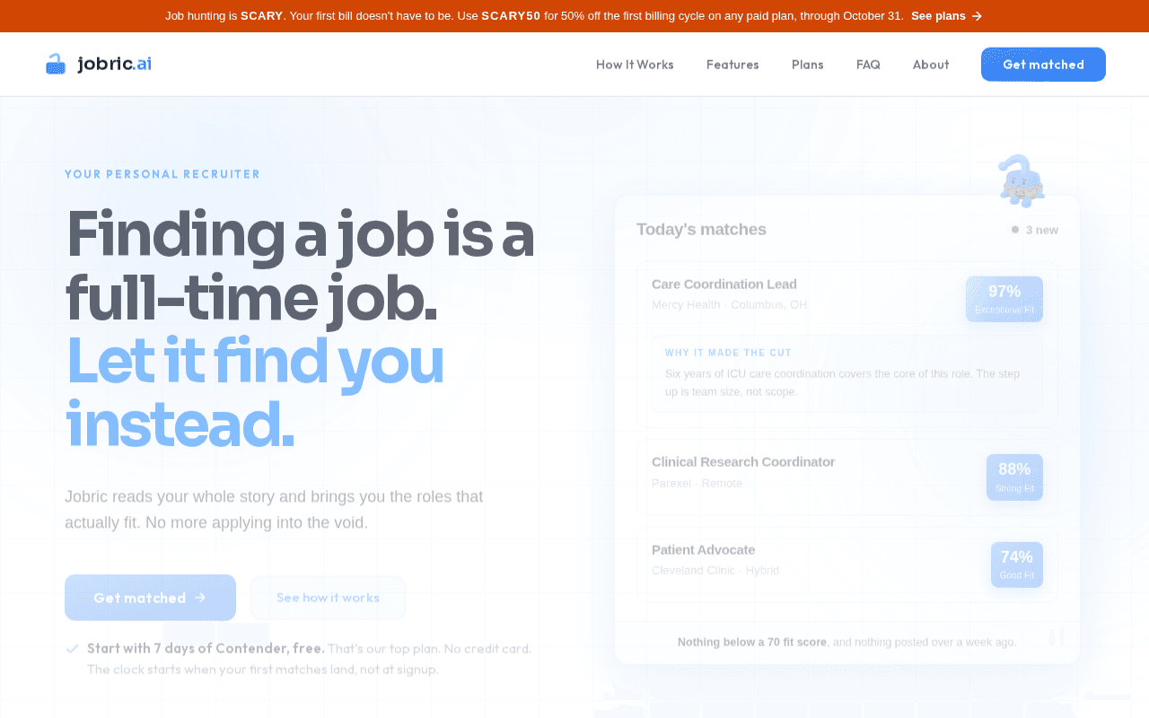 Screenshot of jobric.ai